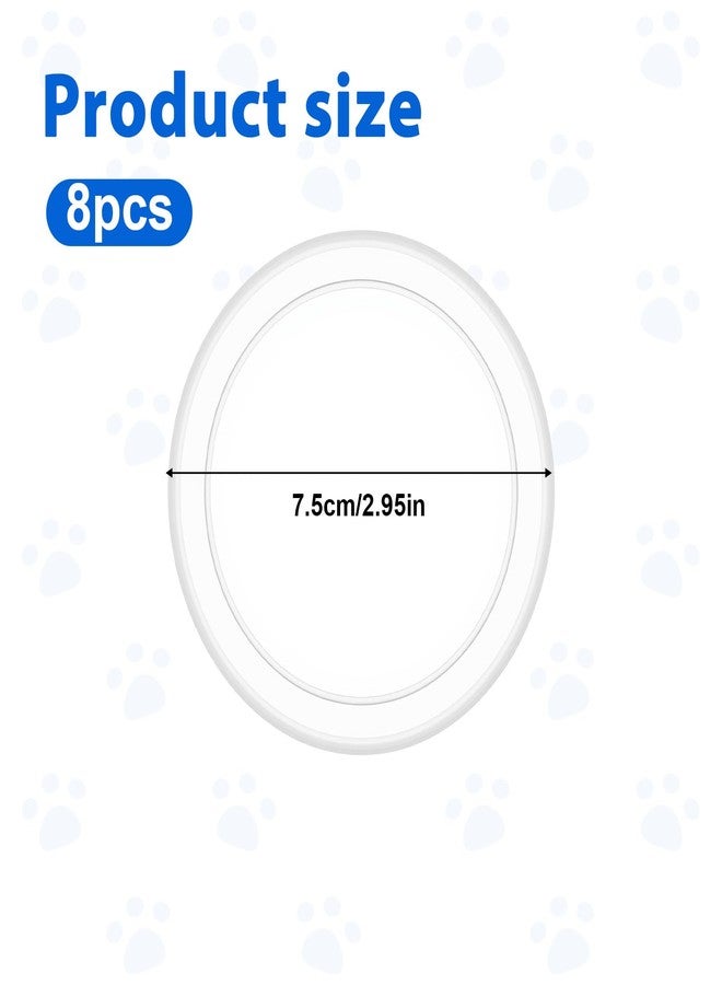 Ajcotahm 8 PCS Dog Food Can Covers Lids, 75 mm Reusable Pet Food Can Covers, Plastic Transparent Tight Seal Lids for Dog Cat Foods Saver for Canned Goods - Image 2